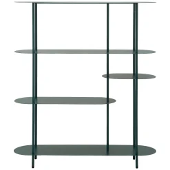 Librerie > Dmora Libreria 5 Ripiani Installazione a Terra 11x40x132h cm, Utilizzabile Come Divisorio Locale - Gana Verde Ottanio