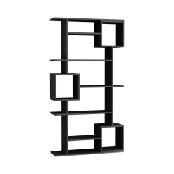 Librerie|Ufficio > Dmora Libreria verticale antracite e beige 110x161h cm - Agamermis Beige, Nero Antracite