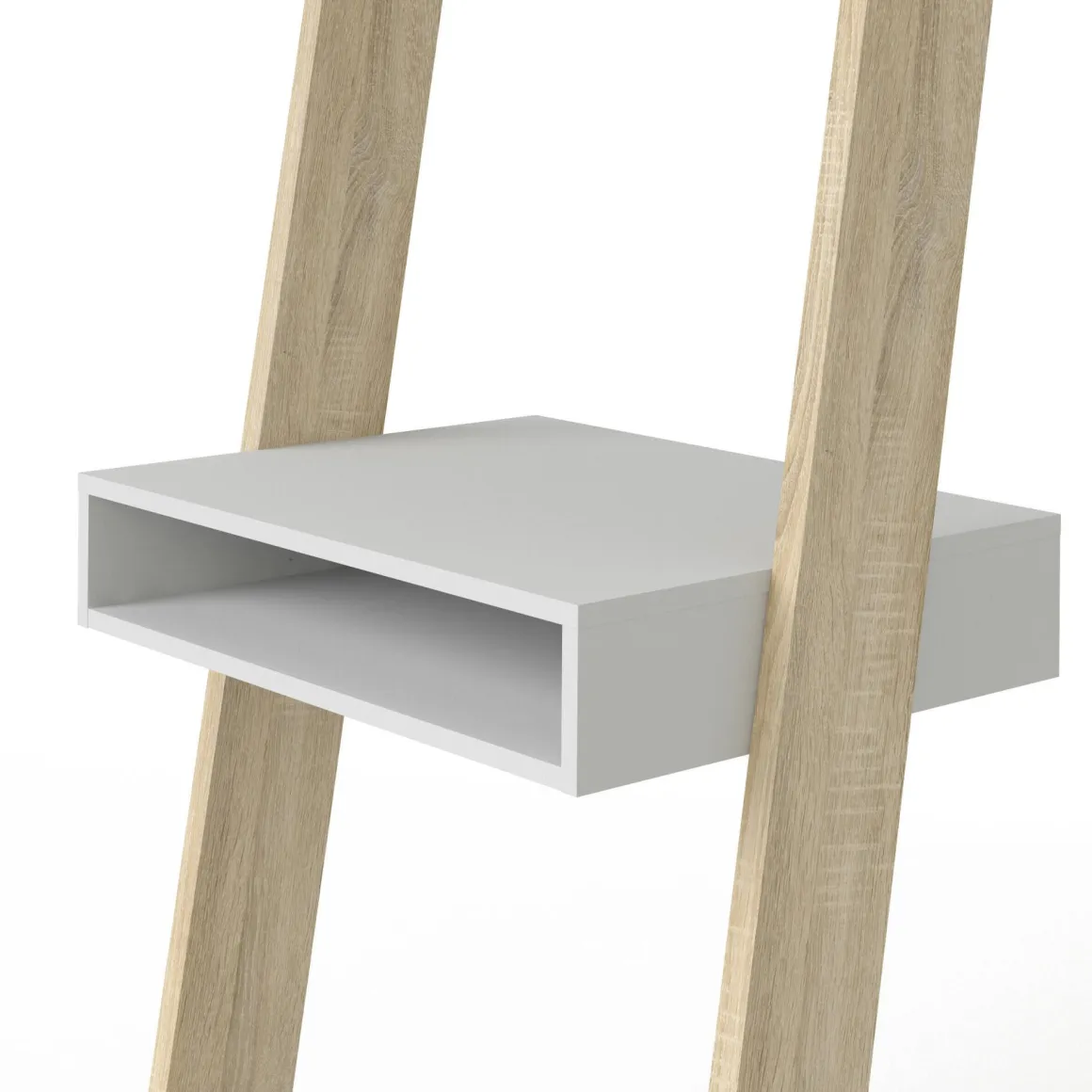 Libreria verticale bianca e quercia 65x180h cm - Aviv