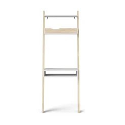 Libreria verticale bianca e quercia 65x180h cm - Aviv