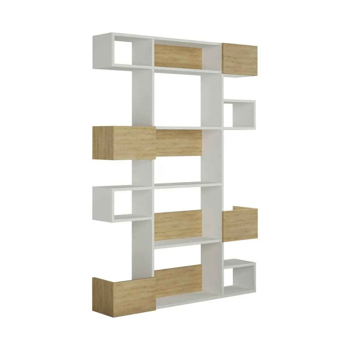 Librerie|Ufficio > Dmora Libreria verticale bianca e rovere 120x171h cm - Artich Marrone, Bianco Rovere