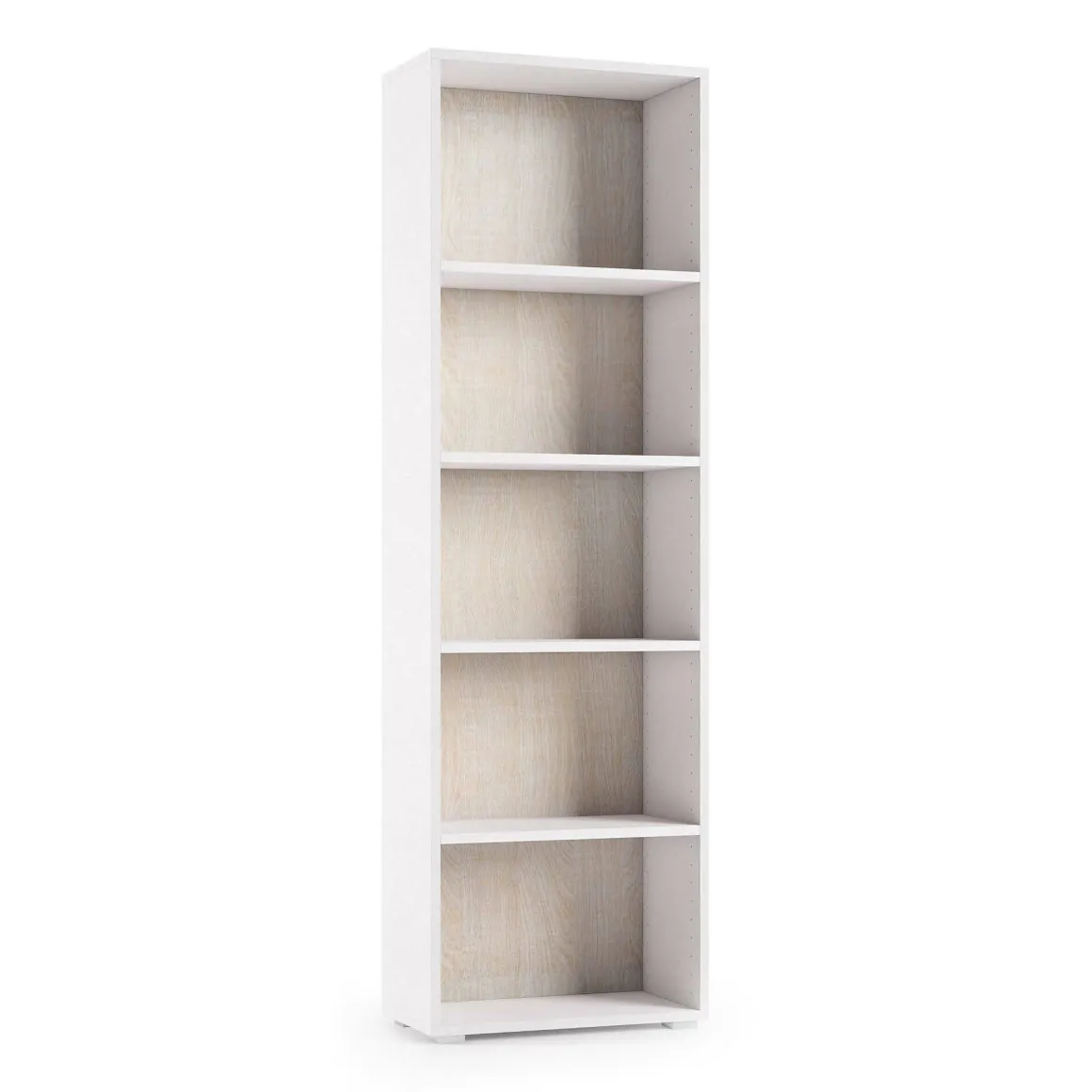 Libreria verticale bianca e rovere 60x195h cm - Allevien