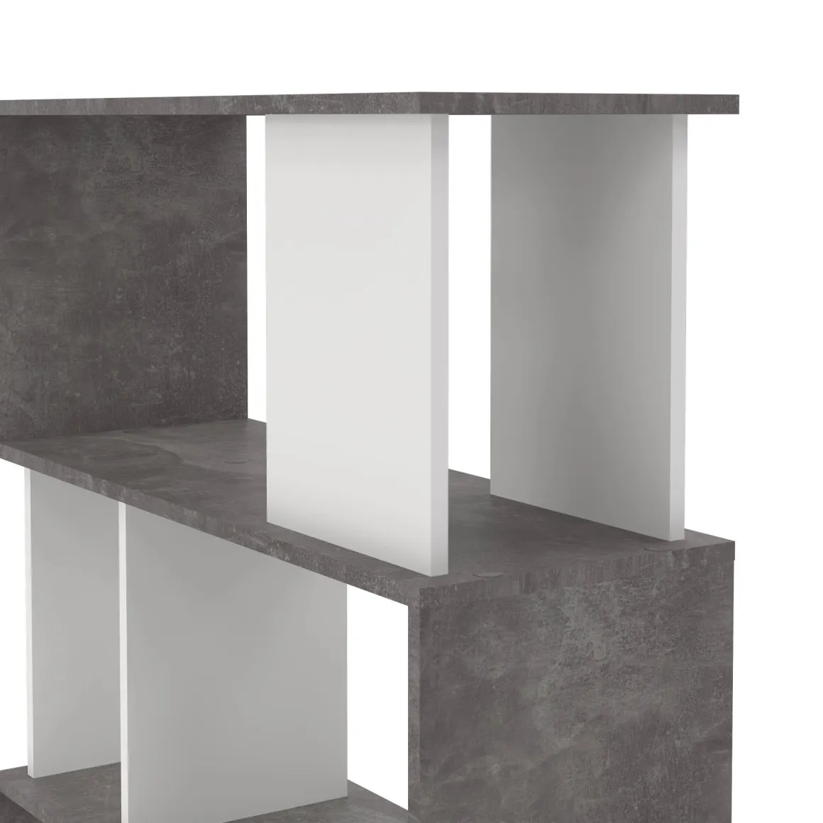 Libreria verticale cemento e bianca 80x173h cm - Arg