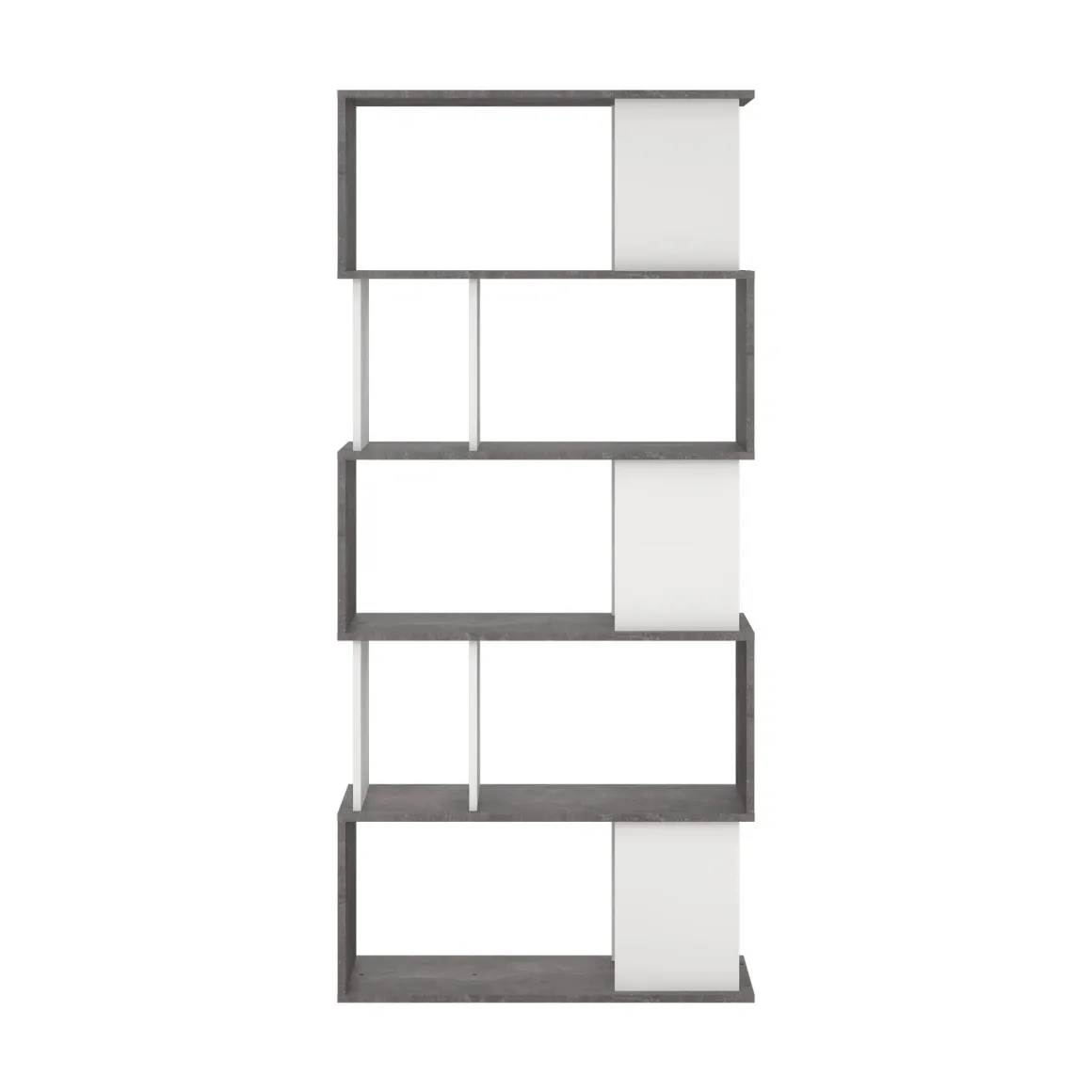 Libreria verticale cemento e bianca 80x173h cm - Arg