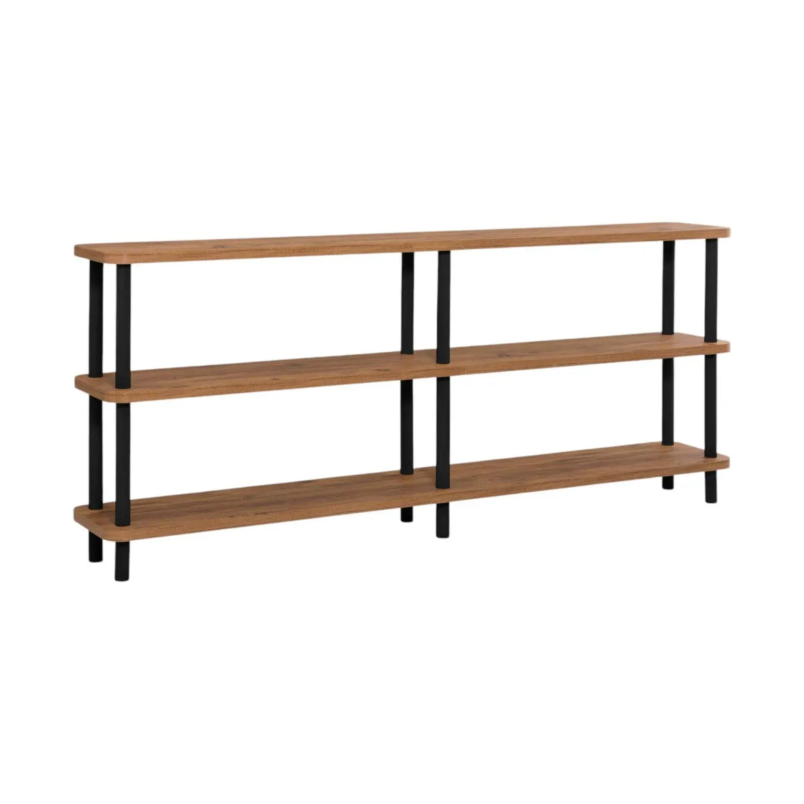 Libreria verticale nera e quercia 180x74h cm - Thuja
