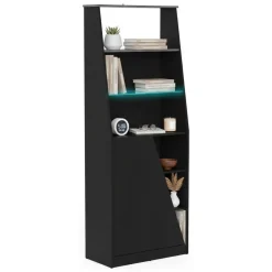 Libreria verticale nera 71x184h cm - Avena