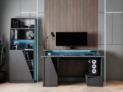 Librerie > Dmora Libreria verticale nera 89x221h cm - Armon Nero