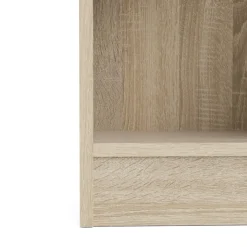 Librerie > Dmora Libreria verticale quercia e bianca 75x170h cm - Gaston Bianco, Marrone Quercia
