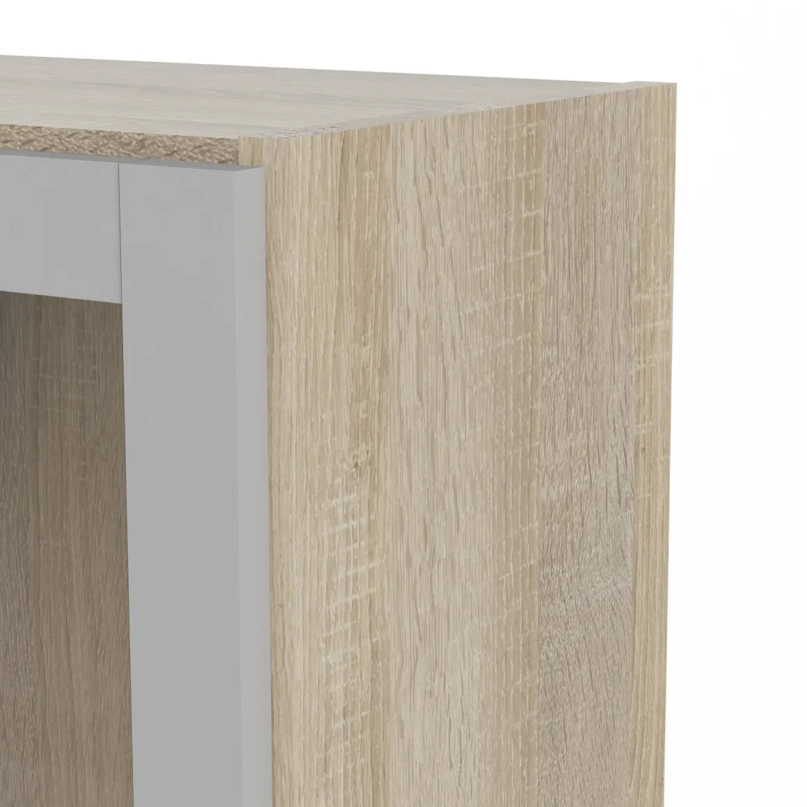 Librerie > Dmora Libreria verticale quercia e bianca 75x170h cm - Gaston Bianco, Marrone Quercia