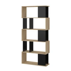 Libreria verticale quercia e nera 80x173h cm - Arg