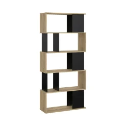 Libreria verticale quercia e nera 80x173h cm - Arg