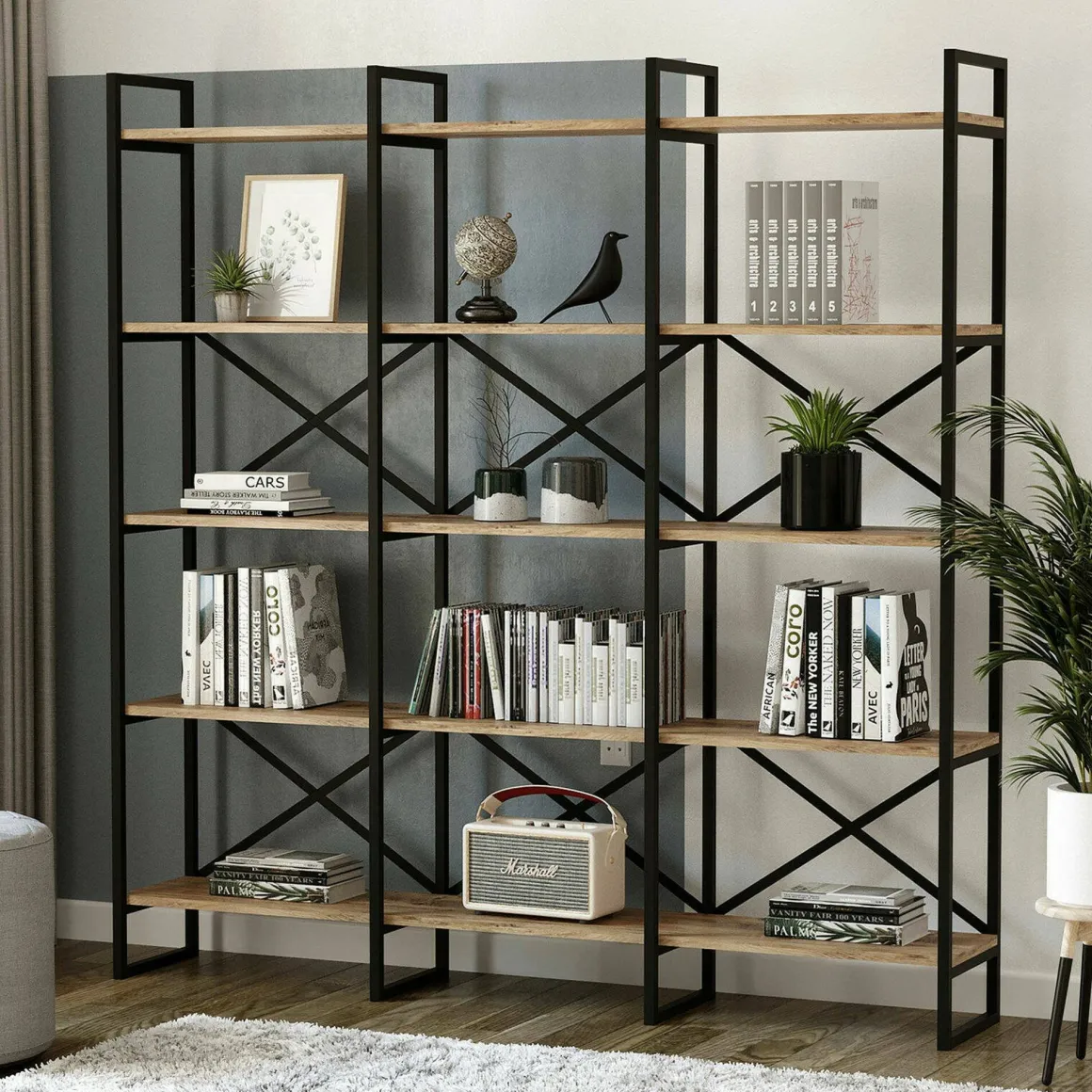 Libreria verticale quercia 170x175h cm - Gauro