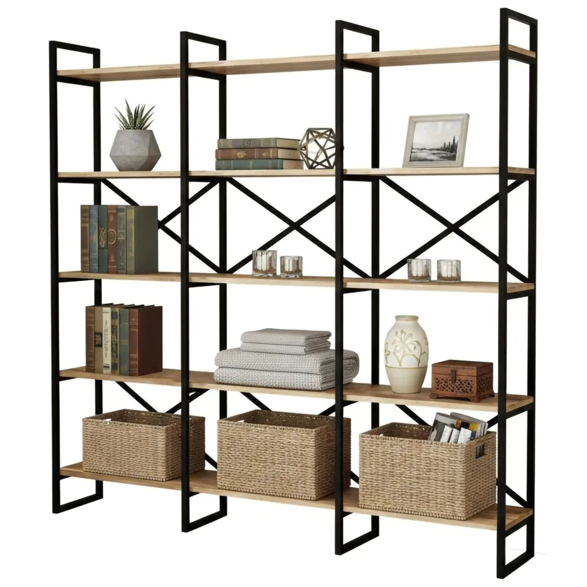 Libreria verticale quercia 170x175h cm - Gauro