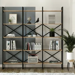 Libreria verticale quercia 170x175h cm - Gauro