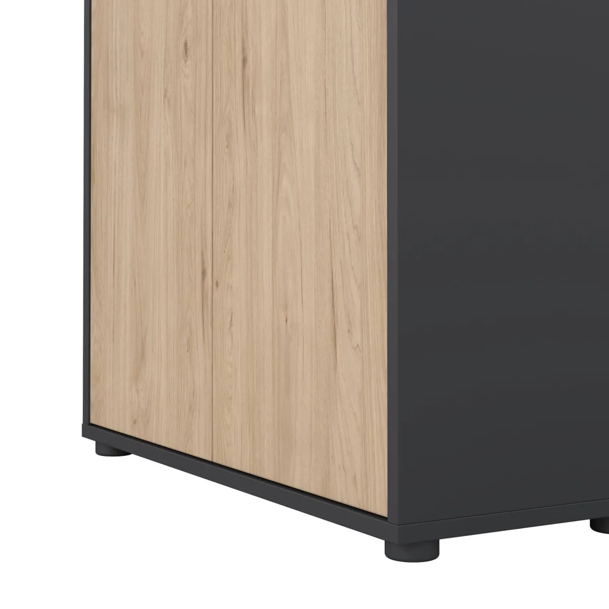 Librerie > Dmora Libreria verticale rovere e grigia 79x204h cm - Arancio Grigio, Marrone Rovere