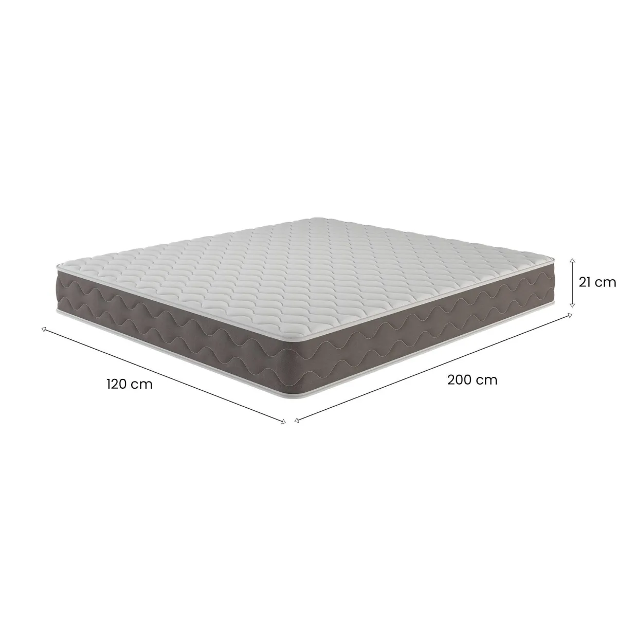 Materassi|Materassi Piazza E Mezza > Dmora Materasso anallergico piazza e mezza 120x200 in Memory Foam - Zaffiro Bianco