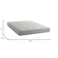 Materassi|Materassi Piazza E Mezza > Dmora Materasso antibatterico piazza e mezza 120x190 in WaterFoam sfoderabile - Cauro Bianco