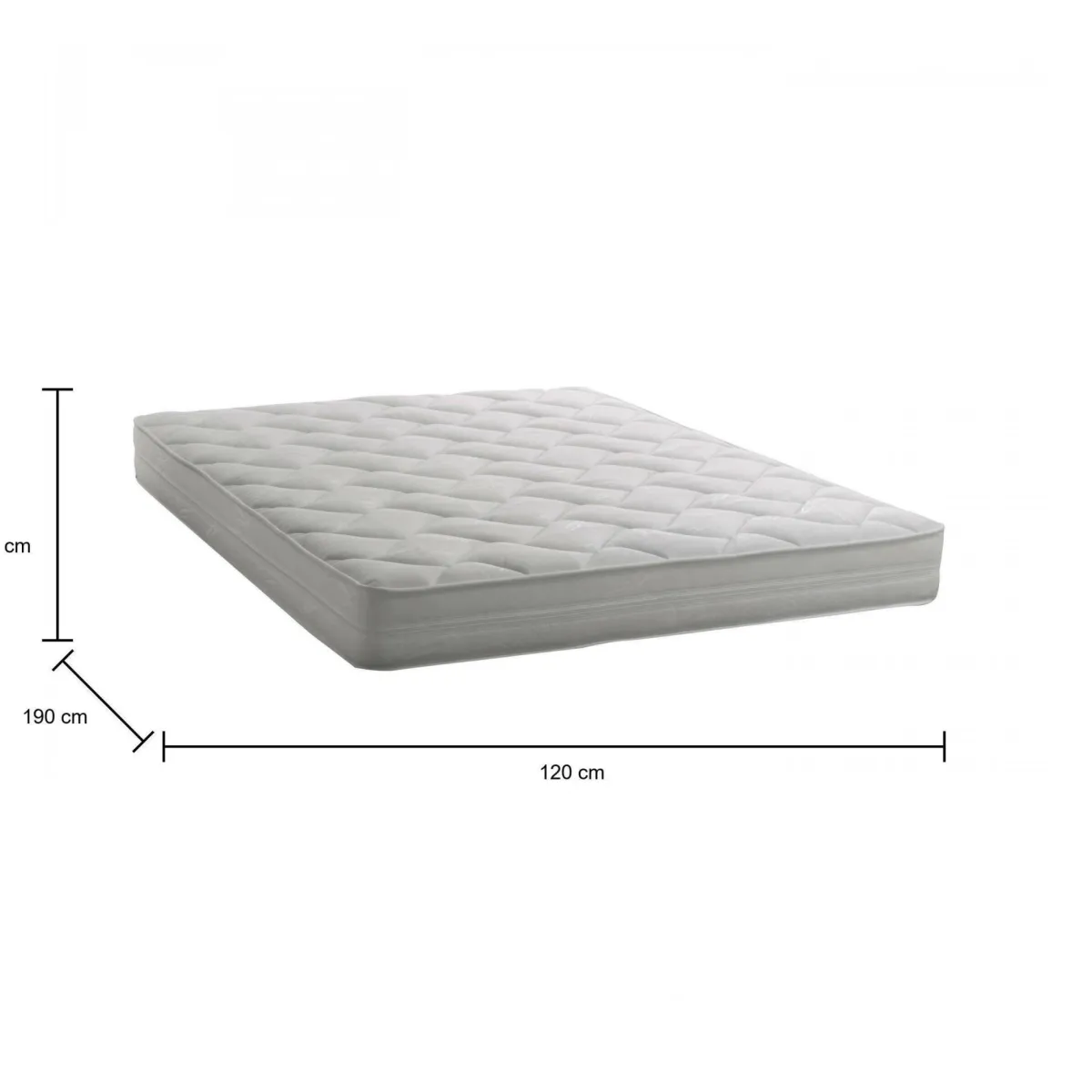 Materassi|Materassi Piazza E Mezza > Dmora Materasso antibatterico piazza e mezza 120x190 in WaterFoam sfoderabile - Cauro Bianco