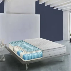 Materassi|Materassi Piazza E Mezza > Dmora Materasso anti umidità piazza e mezza 120x200 in Memory Foam sfoderabile - Alona Bianco