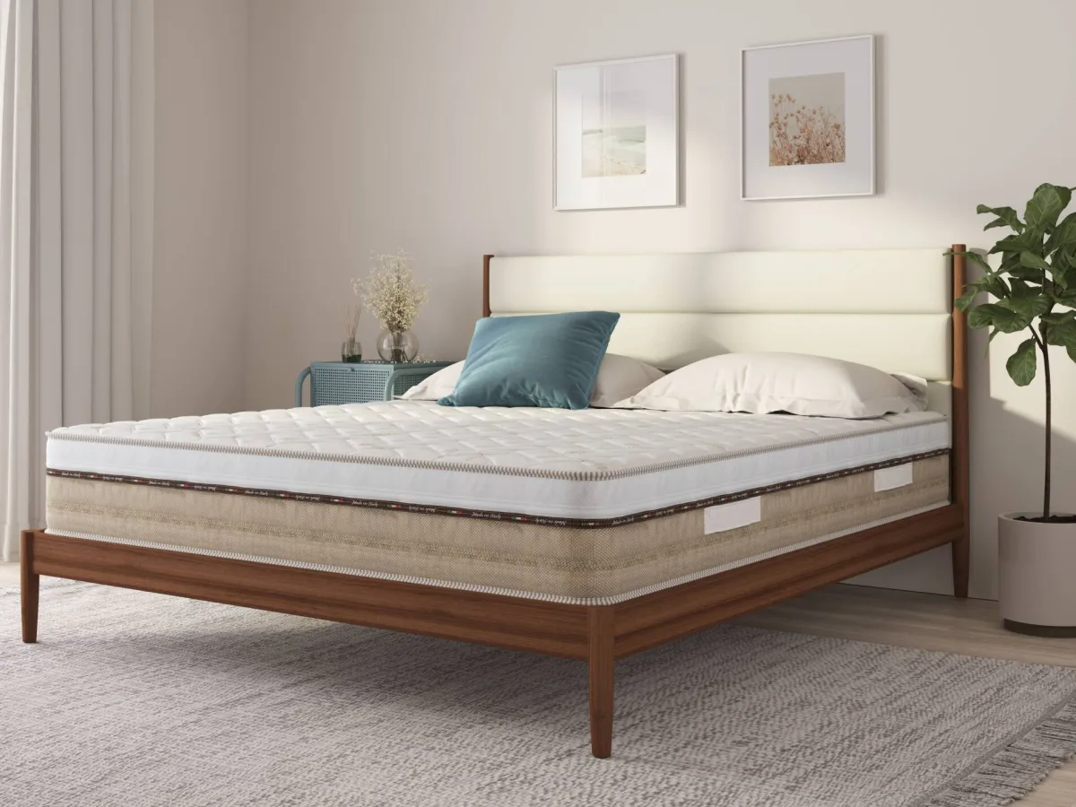 Materassi|Materassi Matrimoniali > Dmora Materasso assorbimento pressione alla francese 140x190 in Memory Foam - Annus Bianco