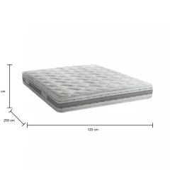 Materassi|Materassi Piazza E Mezza > Dmora Materasso avvolgente piazza e mezza 120x200 in Memory Foam sfoderabile - Avanti Bianco