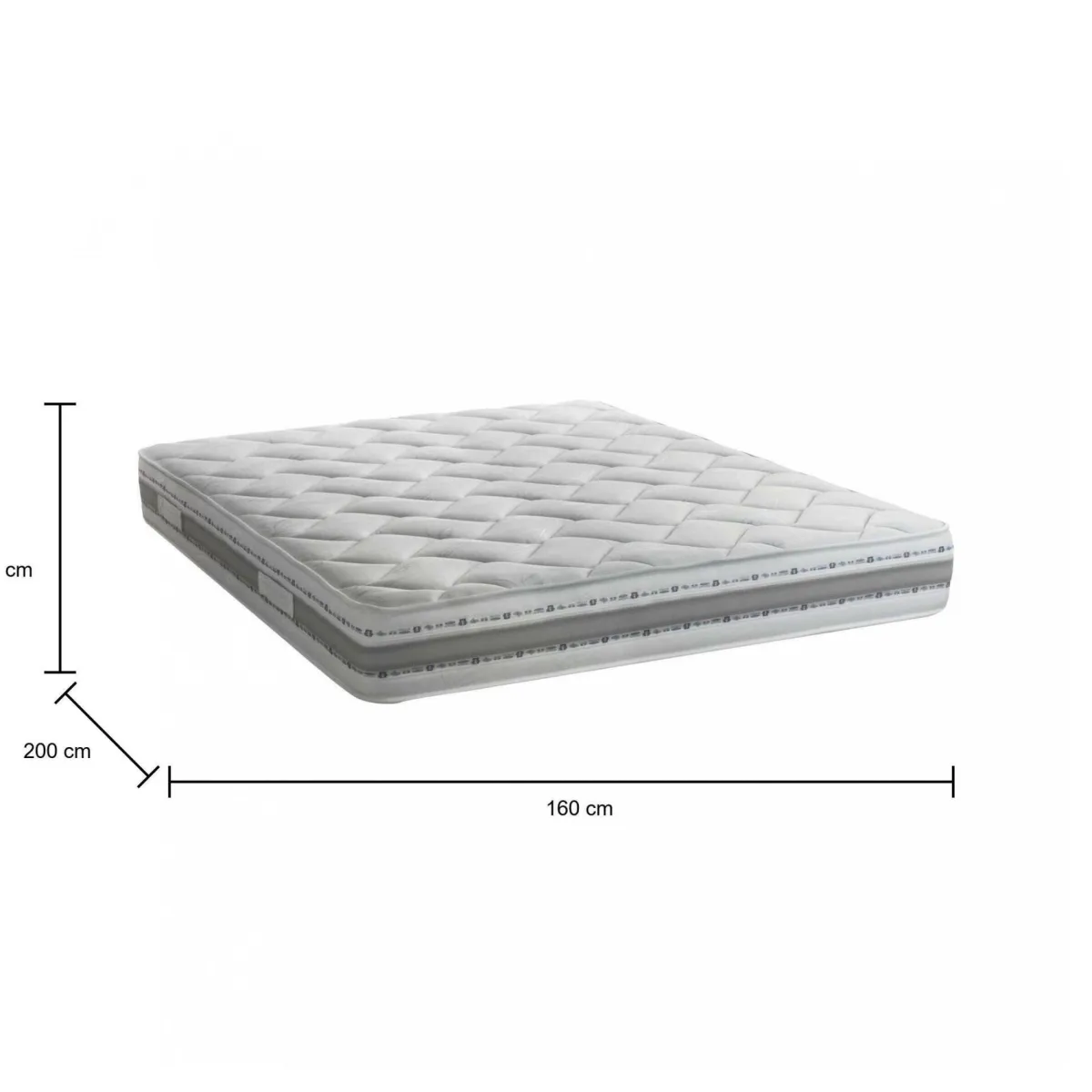 Materassi|Materassi Matrimoniali > Dmora Materasso comfort dinamico matrimoniale 160x200 in Memory Foam sfoderabile - Aghi Bianco