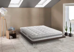 Materassi|Materassi Matrimoniali > Dmora Materasso comfort mirato 1/2 piazza 140x200 in Memory Foam sfoderabile - Aghi Bianco