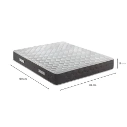 Materassi|Materassi Singoli > Dmora Materasso comfort notturno singolo 80x190 in Memory Foam - Katerine Bianco