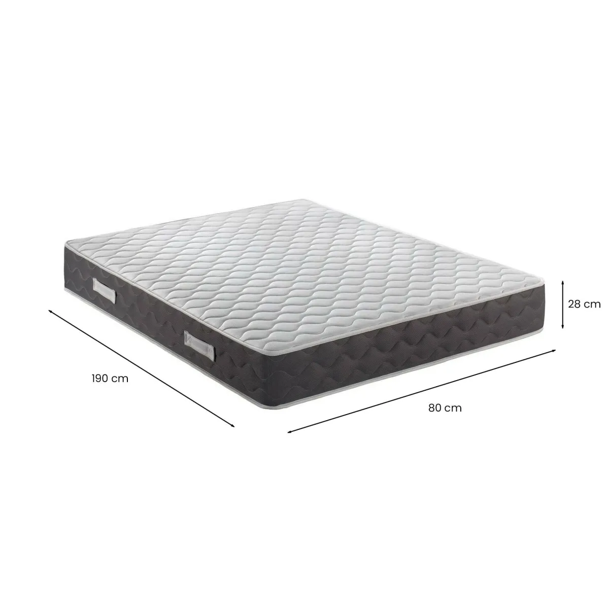 Materassi|Materassi Singoli > Dmora Materasso comfort notturno singolo 80x190 in Memory Foam - Katerine Bianco