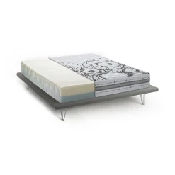 Materassi|Materassi Singoli > Dmora Materasso comfort stabile notturno singolo 80x190 in Memory Foam sfoderabile - Sermenza Grigio, Bianco