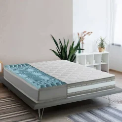 Materassi|Materassi Singoli > Dmora Materasso comfort uniforme prolungato singolo 90x190 in Memory Foam sfoderabile - Assi Bianco