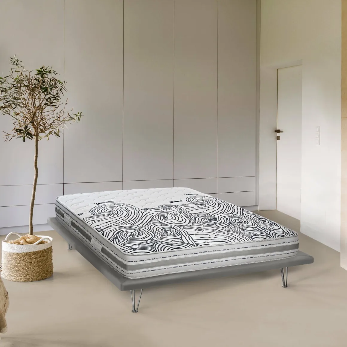 Materasso elastico piazza e mezza 120x190 in Memory Foam sfoderabile - Malika