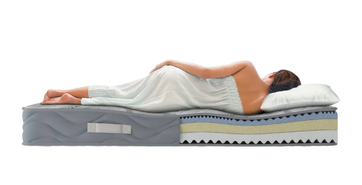 Materassi|Materassi Matrimoniali > Dmora Materasso equilibrio duraturo alla francese 140x190 in Memory Foam - North Bianco