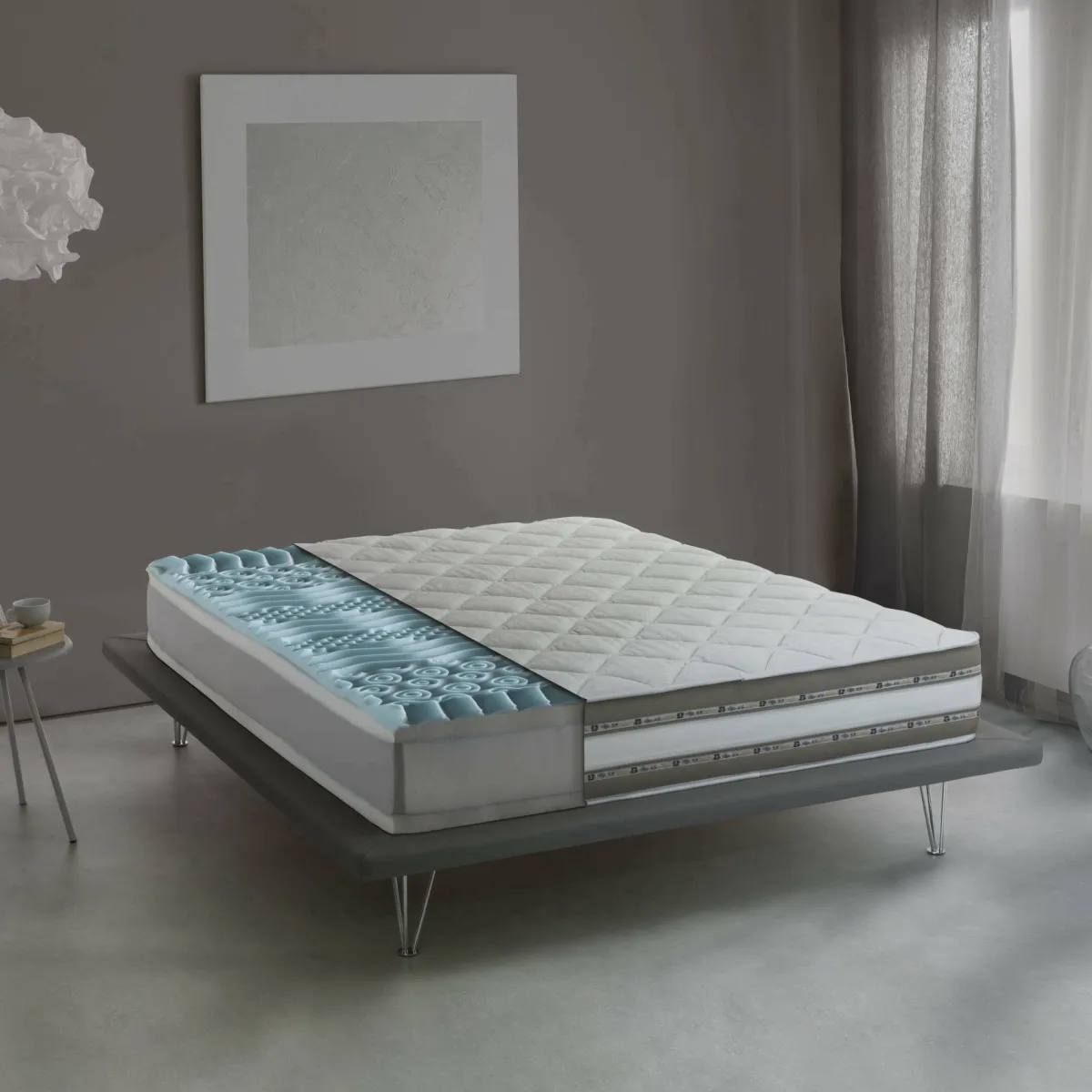 Materassi|Materassi Piazza E Mezza > Dmora Materasso ergonomico piazza e mezza 120x200 in Memory Foam sfoderabile - Artemio Bianco