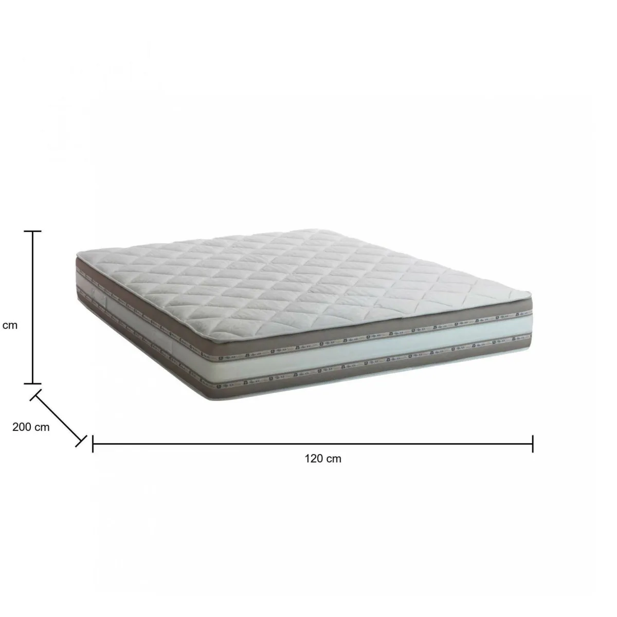 Materassi|Materassi Piazza E Mezza > Dmora Materasso ergonomico piazza e mezza 120x200 in Memory Foam sfoderabile - Artemio Bianco