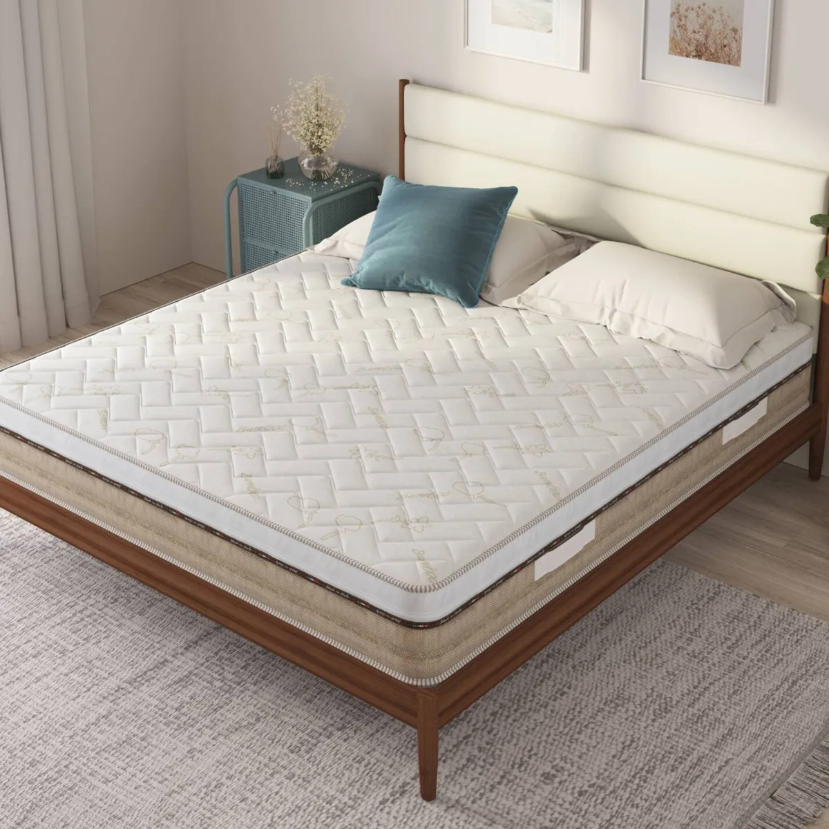 Materassi|Materassi Matrimoniali > Dmora Materasso microcircolazione agevolata matrimoniale 160x200 in Memory Foam - Annus Bianco