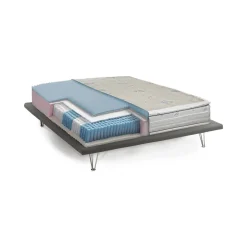 Materassi|Materassi Singoli > Dmora Materasso morbidezza controllata singolo 80x190 in Memory Foam sfoderabile - Altivole Grigio, Grigio