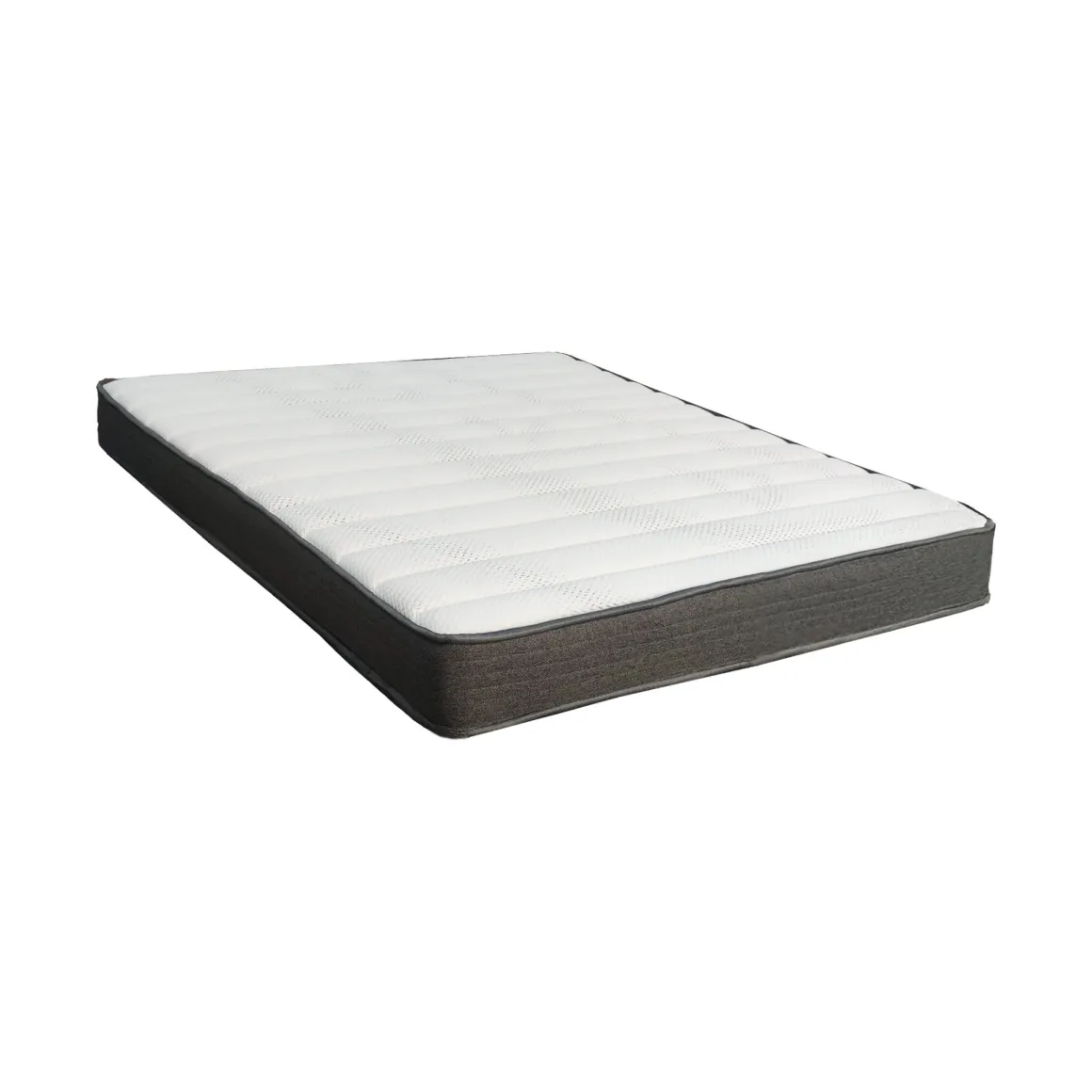 Materassi|Materassi Piazza E Mezza > Dmora Materasso Piazza e Mezza Bianco Grigio Grado Rigidità Medio 200x120x22h cm, Misura Rete Compatibile 120x200 cm - Lombarda Grigio, Bianco