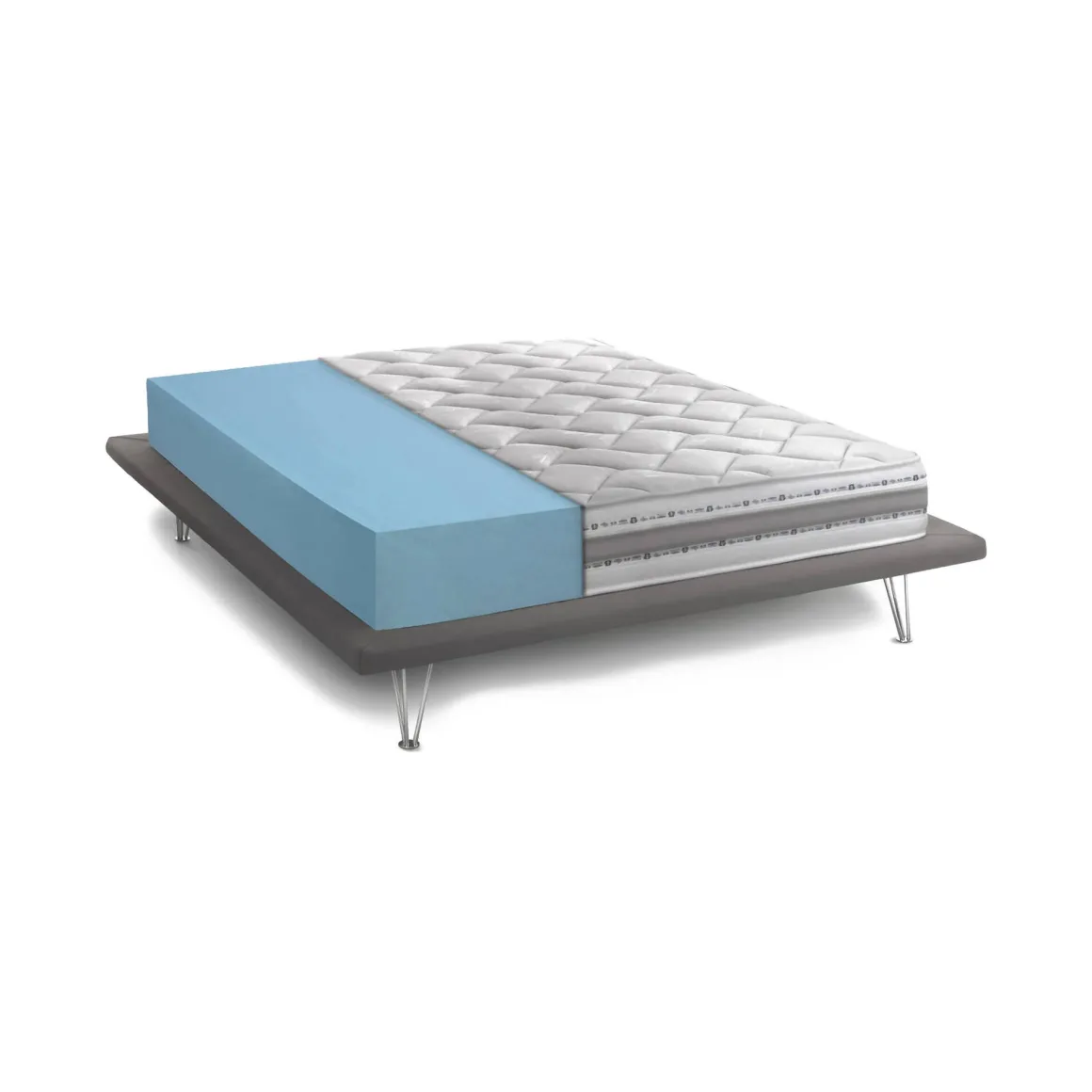 Materasso regolazione naturale singolo 80x200 in Memory Foam sfoderabile - Anselmo