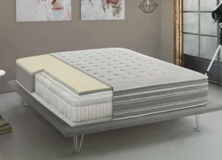 Materassi|Materassi Piazza E Mezza > Dmora Materasso relax progressivo piazza e mezza 120x190 in Memory Foam sfoderabile - Arguello Azzurro, Grigio