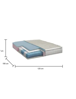 Materasso resistente piazza e mezza 120x190 in Memory Foam sfoderabile - Alvito