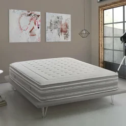 Materassi|Materassi Singoli > Dmora Materasso rivestimento morbido singolo 80x190 in Memory Foam sfoderabile - Agliana Azzurro, Grigio