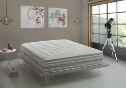 Materassi|Materassi Singoli > Dmora Materasso rivestimento morbido singolo 80x190 in Memory Foam sfoderabile - Agliana Azzurro, Grigio
