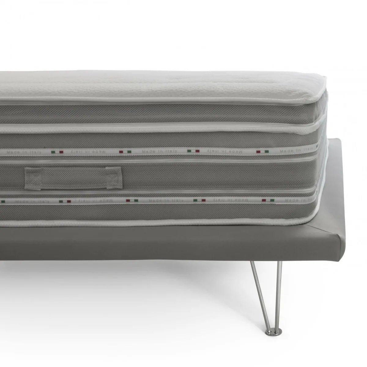Materassi|Materassi Singoli > Dmora Materasso rivestimento morbido singolo 80x190 in Memory Foam sfoderabile - Agliana Azzurro, Grigio