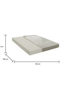 Materassi|Materassi Singoli > Dmora Materasso sensazione accogliente singolo 80x190 in Memory Foam sfoderabile - Akima Azzurro, Grigio
