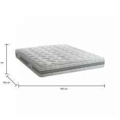 Materasso sensazione delicata matrimoniale 160x190 in Memory Foam sfoderabile - Aghi