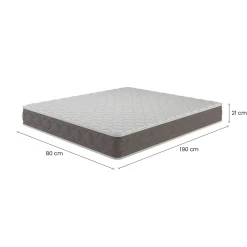 Materassi|Materassi Singoli > Dmora Materasso Singolo Grado Rigidità 6.5/10 Misura Rete Compatibile 80x200 cm 200x80x21h cm, Singolo Made in Italy - Gaggiano Bianco