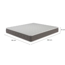 Materassi|Materassi Singoli > Dmora Materasso Singolo Grado Rigidità 6.5/10 Misura Rete Compatibile 90x200 cm 200x90x21h cm, Singolo Made in Italy - Gaggiano Bianco