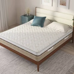 Materasso Singolo Bianco Grado Rigidità 8/10 Misura Rete Compatibile 80x190 cm 190x80x25h cm, Singolo Made in Italy - Palafea