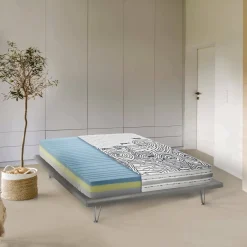 Materassi|Materassi Singoli > Dmora Materasso sostegno durevole singolo 80x190 in Memory Foam sfoderabile - Agnone Grigio, Bianco
